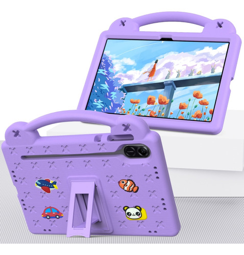 W Funda Eva Para Niños, Color Morado, Para Honor Pad X9
