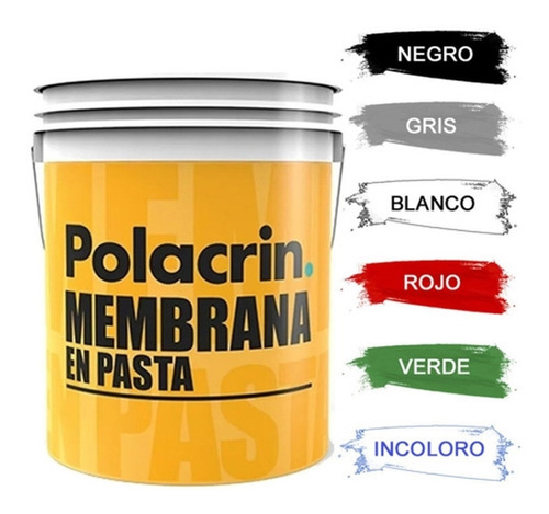 Membrana En Pasta Poliuretanica 1 Lt Polacrin Colores