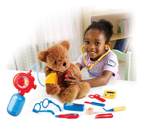 Set Doctor Learning Resources Pretend & Play Azul, 19 Piezas