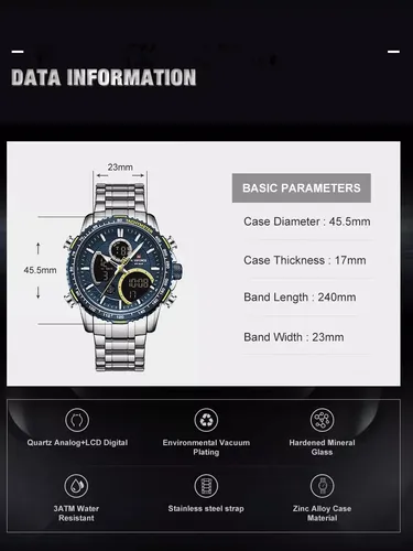 Reloj Naviforce Hombre 9182 Chronómetro Acero Inoxidable