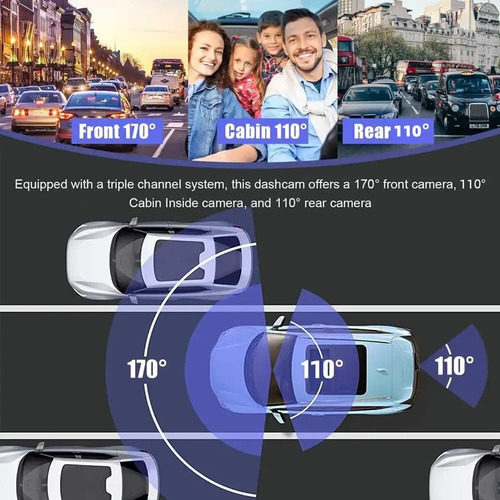 Dashcam De Auto, 1080p Dash Camara Para Carro Con Camara
