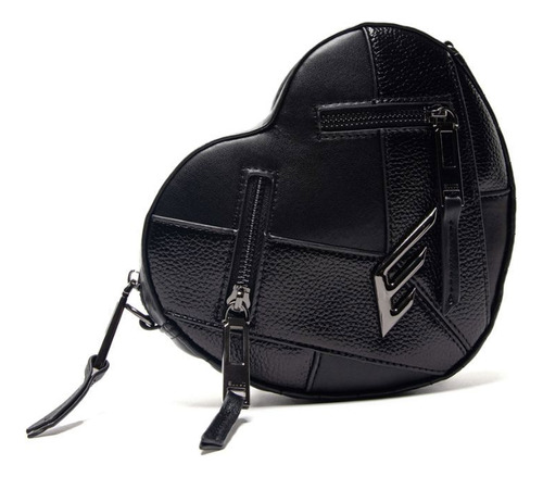 Bolsa Ellus Lana Racing Crossbody Bag Preta Feminina