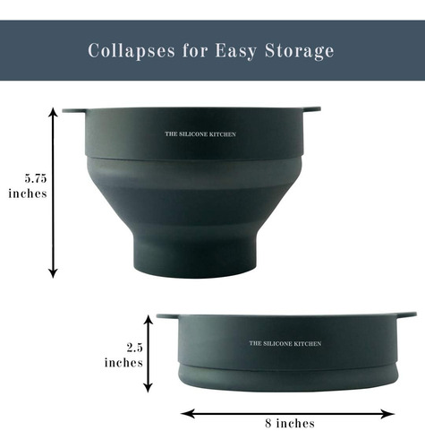 The Silicone Kitchen Cuenco Plegable Para Hacer Palomitas De