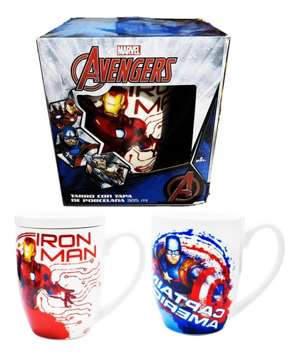 Marvel Avengers Tarro Con Tapa De Porcelana  Iron Man 385 Ml