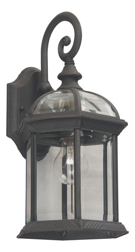 Farol Luminaria Ideal Exterior Negro Aluminio/vidrio