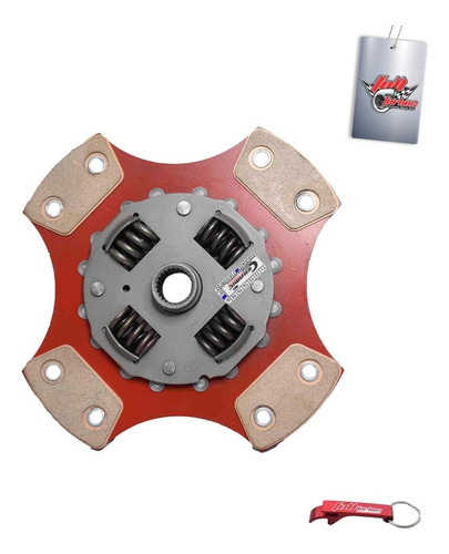 Imagem 4 de 4 de Kit Embreagem Cerâmica 1200lbs 4 Pastilhas Com Mola Vw Ap