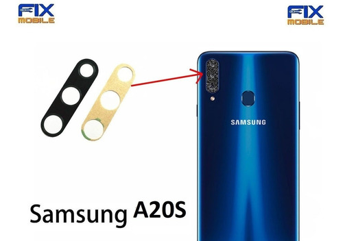 Vidrio Cámara Trasera Compatible Con Samsung A20s 