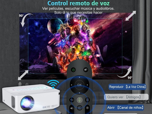 Proyector Led Android Wifi 8k Fullhd 1080p 8000lumens