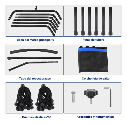 Trampolín Ejercicio Brincolin Fitness Aerobico Jumping Hexágono 48 pulgadas ajustable