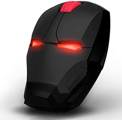 Mouse Optico Ergonomico De Pc, Inalambrico | Iron Man Negro