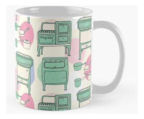 Taza Horno De Estufa De Cocina De Esmalte Vintage Calidad Pr