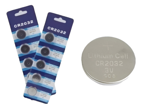 5 Pilas De Litio Cr2032 Batería Control Reloj