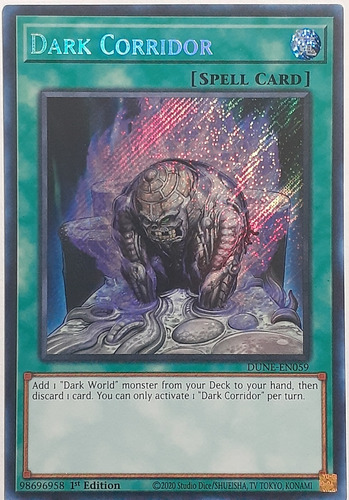 Dark Corridor Secret Dune Yugioh Tcg 