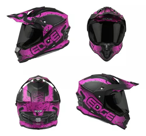 Casco de Moto Integral para Niña Blanco-Rosa - Certificado - Tienda Moto  Rider México