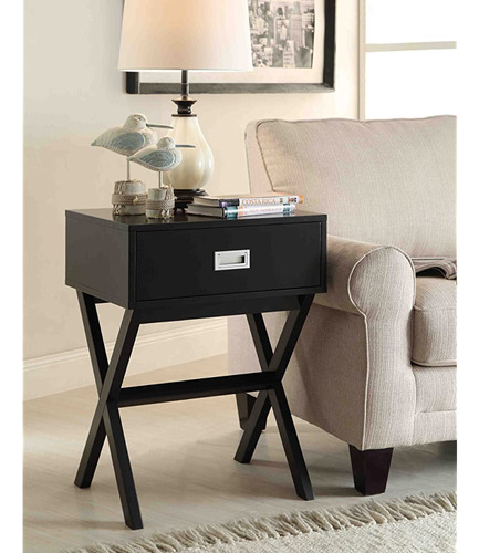 Convenience Concepts Designs 2 Go Landon End Table, Black