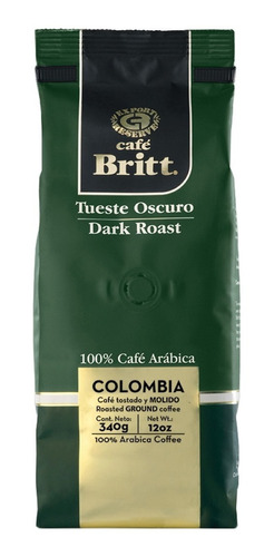 Café Britt Colombia Oscuro Molido - Kg A $118