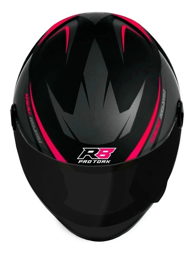 Imagem 3 de 4 de Capacete Moto Integral Pro Tork R8 Viseira Fumê Fechado