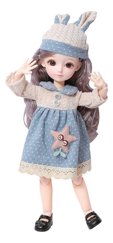 1/6 23 Bolas Juntas Bjd Chica Muñeca Conjuntos Finos Pelo