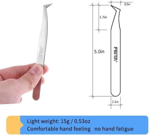 Feita Esd-15 Pinzas Acero Inoxidable Anti-estática Reparació