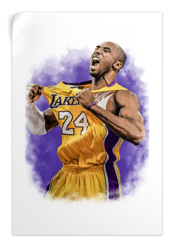 Cuadro Decorativo Kobe Jersey Lakers Póster Mate