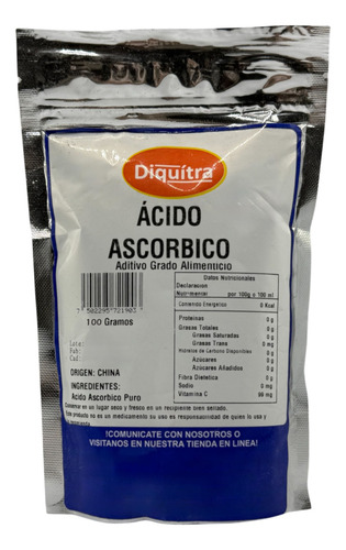 Acido Ascorbico (vitamina C) Granel 100 Gr