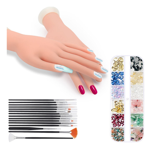 Manos De Práctica Para Uñas Acrílicas, Maniquí De Uñas Para