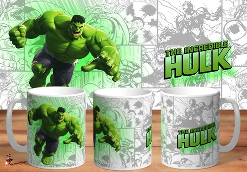 Taza De Ceramica Marvel Comic Hulk