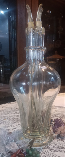 Antiguo Botellon Frances Lic 4 Compartimientos Completo N313 Transparente (Usado)