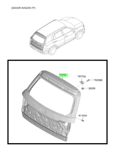 Portalon Para Original Hyundai Creta 2020 2024