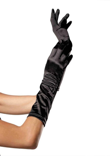 Guantes Largos Negro Satin 8b Leg Avenue Gatsby