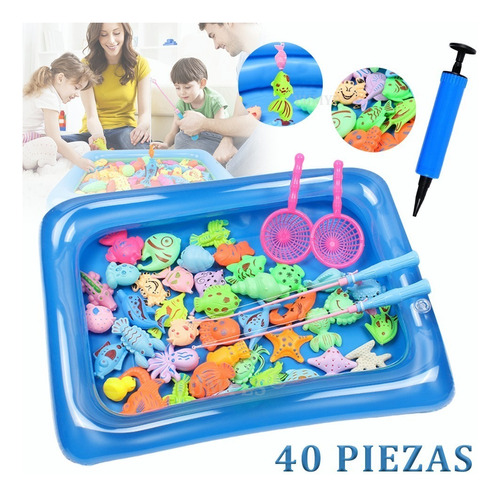 Juguete De Juego De Pesca Para Niños Pequeños 40pz