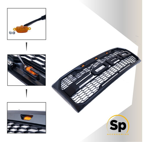 Imagen 5 de 9 de Parrilla Tipo Raptor Ford Lobo F150 2011 Con Led Sp