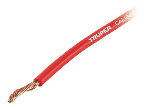 Cable Primario Calibre 14 Rollo 6 M Rojo Truper 101112 