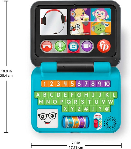Imagen 5 de 6 de Laptop Fisher Price Juguete Para Bebes Con Luces Y Sonidos