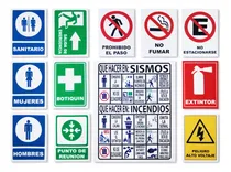 Comprar Kit 12 Señalamientos Protección Civil Seguridad Calibre 40 Color Variado