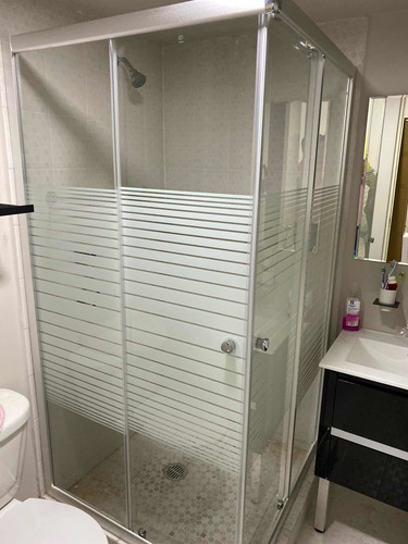 Cancel De Baño En Escuadra Cristal Templado 80x80 | Mercado Libre