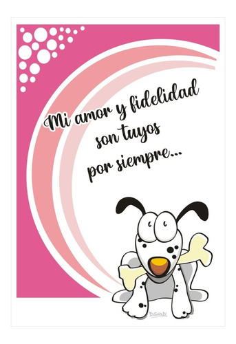 Tierno Perrito 2 Tarjetas De Amor Enamorados San Valentín