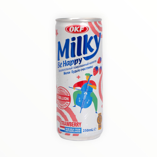 Refresco Coreano Milky, Sabor Fresa, Okf, 250 Ml