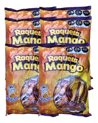 Paleta Raqueta Mango Chile Miguelito 240pz