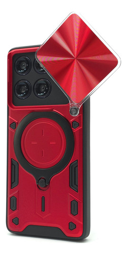 Funda Protector Case Moto Edge 60 Uso Rudo Carcasa Reforzado Rojo Moto Edge 60