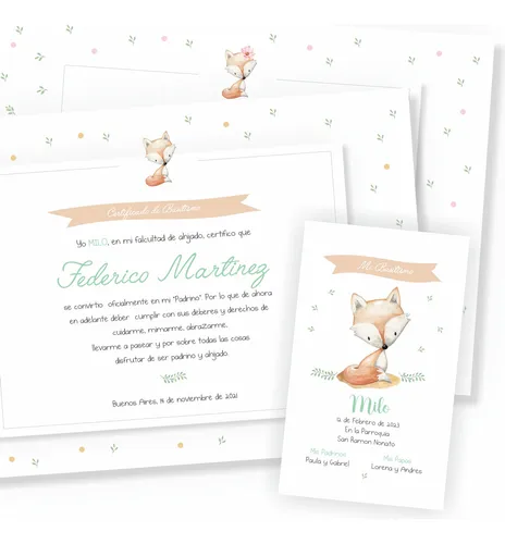 comprar Kit Bautismo - Certificados Bautismo + Estampas P- Imprimir