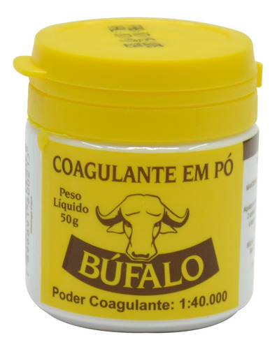 Kit 10 Coalho Leite Pepsina Em Pó Bufalo 50gr 1x40.000