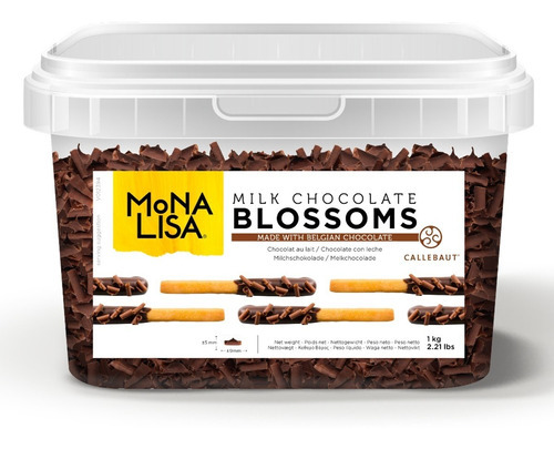 Blossoms Milk Raspas De Chocolate Callebaut Mona Lisa 1kg