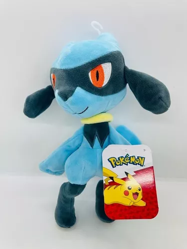 Lucario Mega Evolução Pokémon Pelúcia 26cm Pronta Entrega