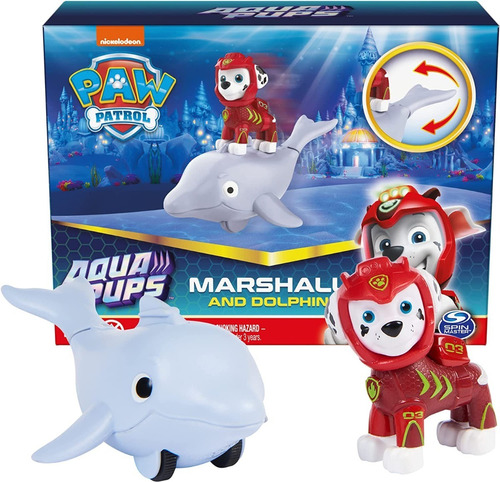 Muñecos Paw Patrol Aqua Pups Marshall And Dolphin