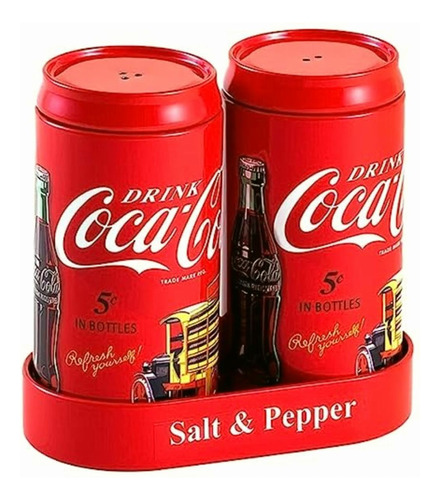 The Tin Box Company Coca Cola Juego De Sal Y Pimienta Con