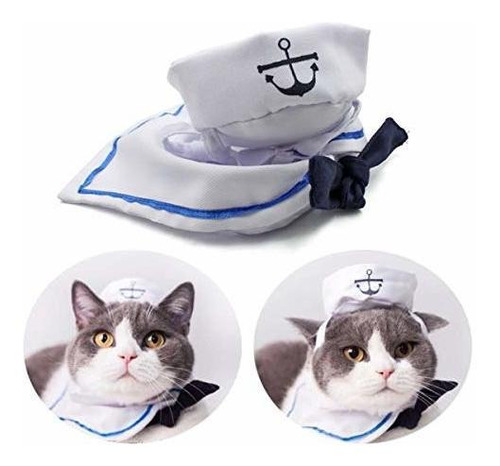 Petleso Gato Traje Gato Marinero Sombrero Traje S9jvq