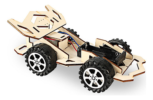 Kit De Coche De Carreras De Madera Eléctrico De Bricolaje Pa