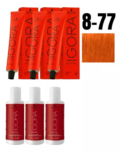 Igora Royal Kit para Coloração 2 Unidades - 8.77 Louro Claro Cobre Extra -  Igora Royal Kit para Coloração 2 Unidades - 8.77 Louro Claro Cobre Extra