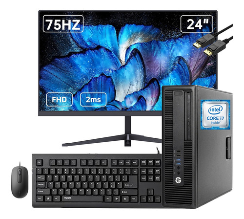 Equipo Completo Sff Hp Intel I7 6ta 16g+256g Ssd+monitor Fhd (Reacondicionado)